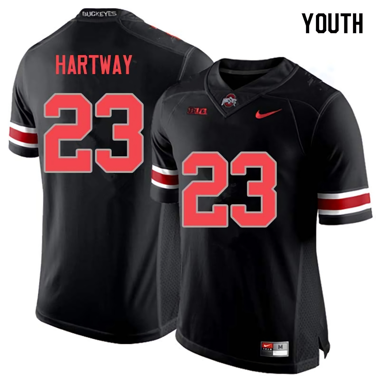 Michael Hartway Ohio State Buckeyes Youth NCAA #23 Nike Blackout College Stitched Football Jersey SXL6756FE